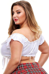 Teachers Pet Sexy School Girl Tie Top White Bras and Bra Sets